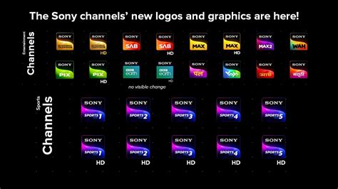 all Sony channels